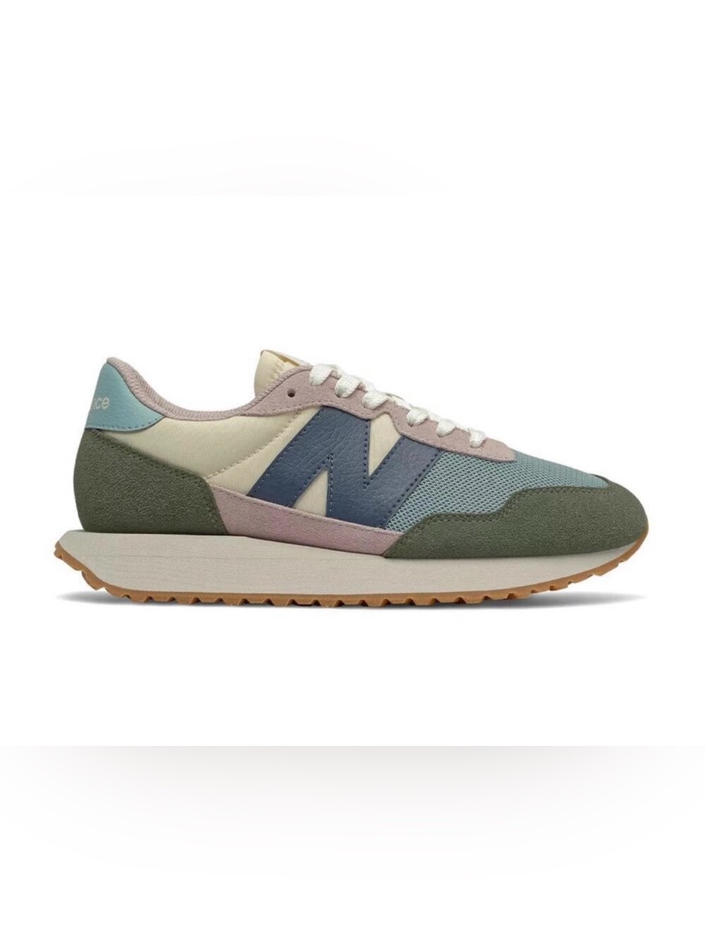 Anthropologie New Balance 237 “Norway Spruce Storm” blue green pink